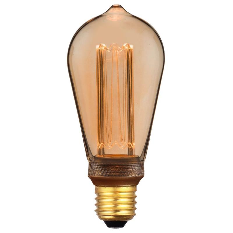 Nordlux E27 Retro EDISON Deko LED-Filament Kolben Leuchtmittel  3,5W  Goldfarbig